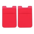 thumbnail image 1 of 2 fundas adhesivas de doble capa para teléfono, con bolsillo trasero tipo parche (rojas), 1 of 7