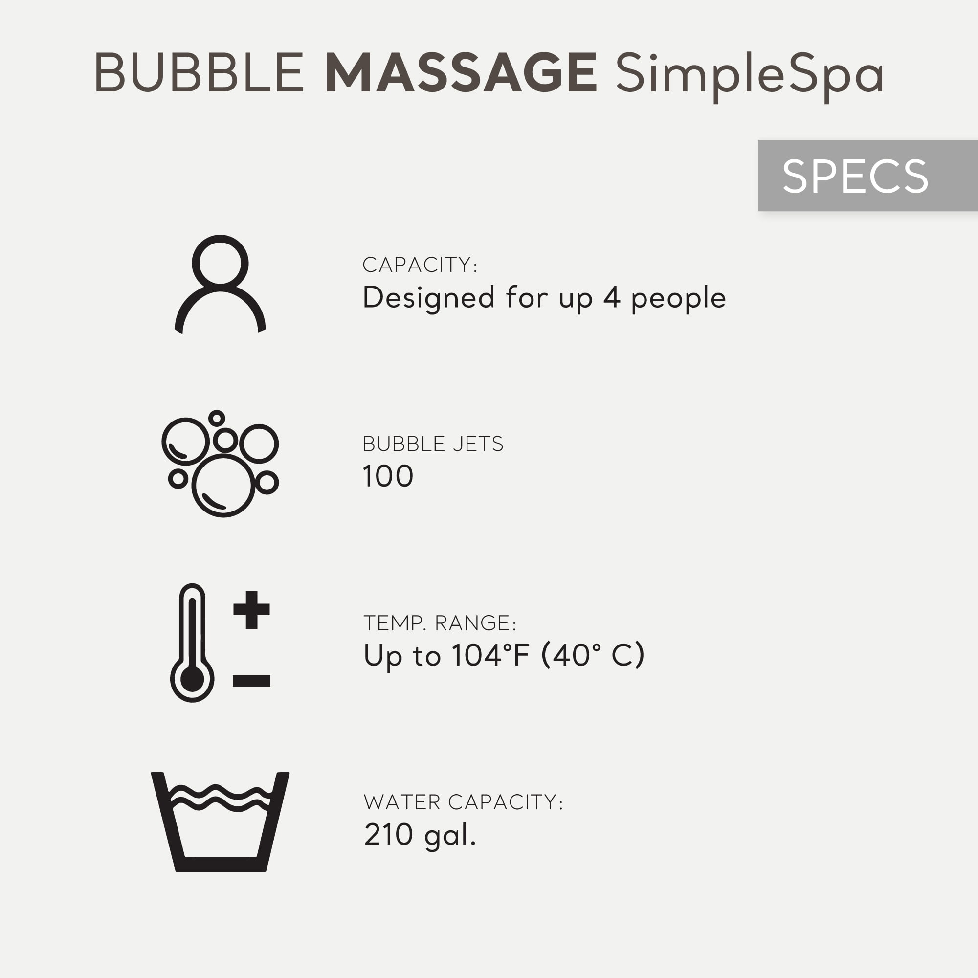 Open Box Intex SimpleSpa Bubble Massage 4 Person Inflatable Hot Tub w/ Cover