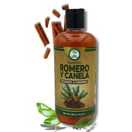 Romero & Canela Premium Shampoo with Rosemary & Cinnamon, 16.9 fl oz (Nourish and Revitalize)