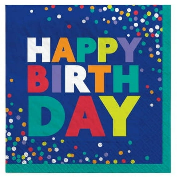 Bold Happy Birthday Luncheon Napkins 16 ct