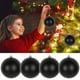 thumbnail image 1 of Juego de 4 adornos navideños negros | Bolas navideñas grandes de plástico resistente | Elegantes adornos negros para árbol, corona y guirnalda | Decoración navideña para el hogar, la oficina,, 1 of 7