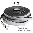 thumbnail image 2 of Yotache Foam Tape 3 Rolls Total 50 Feet Long 3/8 Inch Wide X 1/8 Inch Thick, Weather Stripping for Doors and Window High Density Foam Seal Tape Sliding Door Weather Strip, 3 X 16.5 Ft Each, 2 of 3