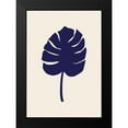 thumbnail image 2 of 1x Studio 18x24 Black Modern Framed Museum Art Print Titled - Monstera Leaf Dark Blue, 2 of 5