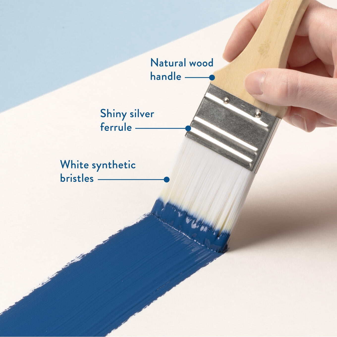 (3 pack) Hello Hobby 3 Piece White Chip Brush Set
