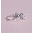 thumbnail image 3 of 4CT Princess Cut Moissanite Diamond Prong set Engagement Ring for Women, 18K White Gold, US 4, 3 of 8