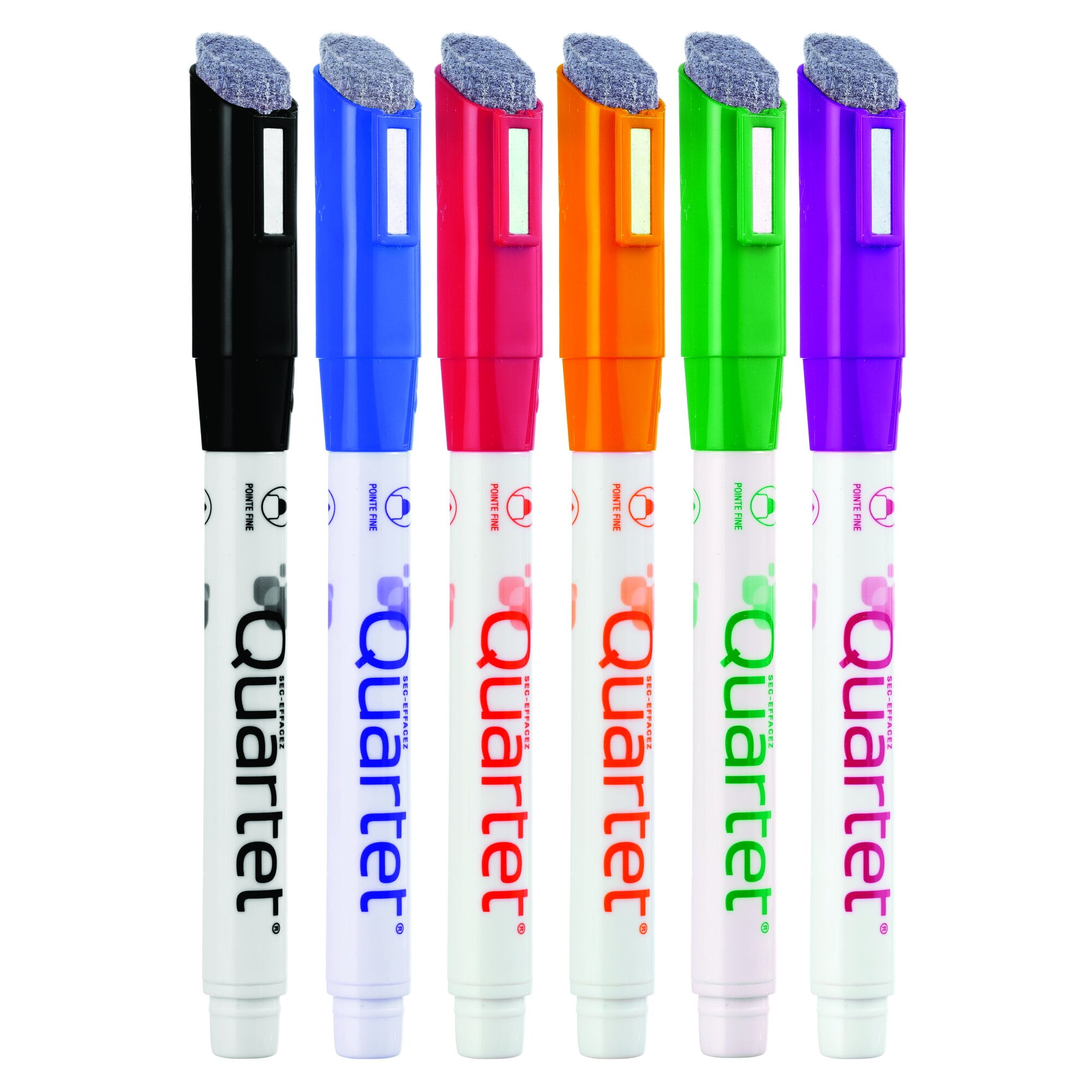 Quartet Low Odor Dry-Erase Markers, Fine Tip, Assorted Classic Colors, 6 Pack