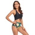 thumbnail image 4 of Traje de baño de dos piezas dividido con volantes para mujer entre padres e hijos Conjunto de bikini con lazo en la parte superior de la cintura alta Fridja  nalpqowj52746, 4 of 6