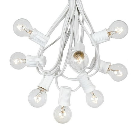 G30 Patio String Lights With 25 Clear Globe Bulbs Wedding Outdoor G30 Patio String Lights With 25 Clear Globe Bulbs Wedding Outdoor Market Bistro Café Hanging Garden Umbrella