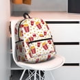 thumbnail image 5 of Honeii Popcorn Print School Backpack,Casual Lightweight Travel Rucksack Daypack,Backpacks for College High, 5 of 6