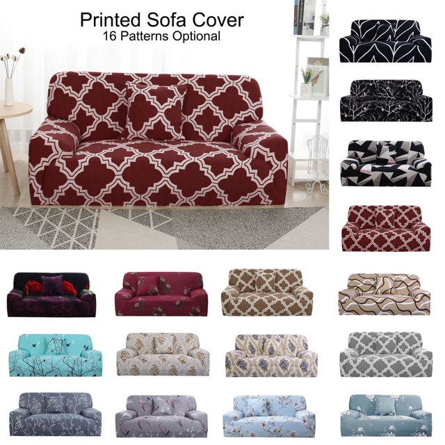SUTENGDA Housse de Canapé Extensible en Spandex pour Causeuse Fleur Rouge Moyen