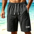 thumbnail image 4 of Mgmyaa Men's Relaxed Fit Drawstring Shorts with Exterior Pockets Elastic Waist Solid Color for Summer Casual Sports, 4 of 8