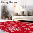 thumbnail image 2 of ODIKA 5'x7' Machine Washable Non-Slip Area Rug, Nordic Celebration Decorative Statement Accent High Traffic Rug, Red, 606991, 2 of 7