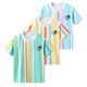 thumbnail image 1 of Odeerbi Camisetas de Algodón de Niños de 3 Paquetes 8-14 Años de Verano Hawaiano A Rayas Camisetas de Manga Corta, 1 of 6