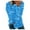 Blue, variant on WREESH Womens Fashion Crewneck Sweatshirts Print Long Sleeve Comfortable Breathable Shirt Tops Pullover Blue
