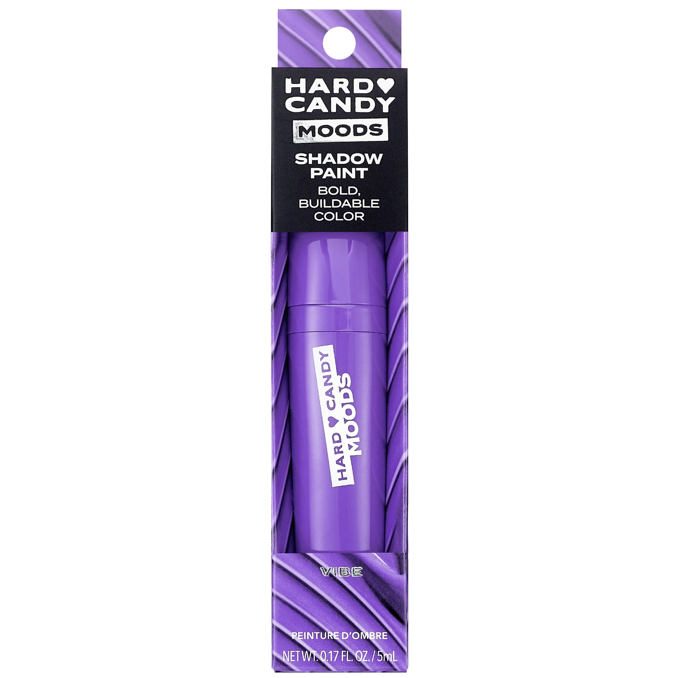 Hard Candy Moods Shadow Paint, Cream Eye Shadow & Shadow Primer, Matte Finish, Vibe, Bold Purple