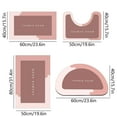 thumbnail image 3 of Vikakiooze 4 Piece Bathroom Toilet Mat Set New Large Size Super Absorbent Dry Machine Washable Non Slip Backing Easy Cleaning Perfects For Any Home Hotel Shower Room, 3 of 6