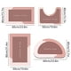 thumbnail image 3 of Juego de 4 alfombras de baño, tamaño grande, súper absorbentes, lavables en seco, antideslizantes, fáciles de limpiar, ideales para cualquier hogar, hotel, ducha, alfombra de baño de poliéster., 3 of 6