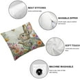 thumbnail image 4 of COMIO Easter Pillow Covers Watercolor Easter Floral Bunny Rabbit Spring Flowers Butterfly Easter Decorative Throw Pillow Cover Spring Easter Cushion Case Decorations for Sofa Couch&nbsp;2pc, 4 of 6