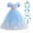 Ocean Blue, variant on FYMNSI Princess Dress for Girls Halloween Costume Fancy Dress Kids Carnival Christmas Birthday Party Cosplay Tulle Long Dress with Accessories 4-5 Years Blue