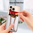 thumbnail image 4 of WIRESTER Leather Magnetic Card Holder Wallet for MagSafe, Cute Stick-On Phone Accessory Compatible with iPhone 17/16/15/14/13/12 Series – Baseball, 4 of 6
