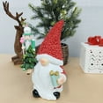 thumbnail image 3 of Nain de Noël en polyrésine Holiday Time de 20 cm avec sapin - Rouge, 3 of 4