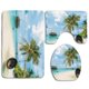thumbnail image 1 of Juego de alfombras de baño de 3 piezas ABPHQTO Playa exótica en Maldivas Crystal Waters y palmeras en Sand Tropical, 1 of 2