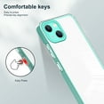 thumbnail image 6 of SaniMore for iPhone 14 Plus Case Ultra Slim Transparent [Never-Yellowing], Rugged PC & TPU Bumpers Cover Built-in Detachable Lens Protector Anti-Fall Shockproof Protective Shell, =Green, 6 of 8