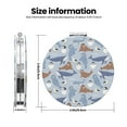 thumbnail image 3 of Uemuo Seal Fox Seagull Whales Print Compact Portable Pocket Makeup Mirror - Leather Cover, Elegant Travel Cosmetic Mirror for Purse, Pocket, and Handbag-Round Shape, 3 of 9