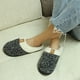 thumbnail image 3 of Acogedoras pantuflas de espuma viscoelástica, zapatos de casa con forro polar de felpa tipo lana peluda con suela de goma antideslizante para interiores y exteriores, 3 of 8