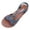 A-Blue393, variant on Womens Flat Sandals Denim Elastic Slingback Wooden Knot T Strap Flat Sandals Ladies Neighborhood Walking Wear Flat Sandals