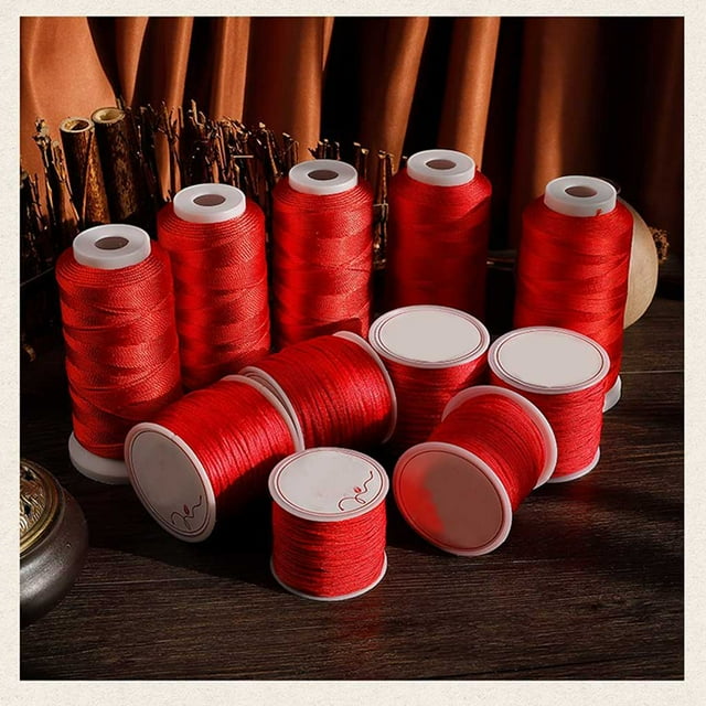 stanreset Rope Long Knit String Dyeing Encryption Braid Thread Pendants Rings Hairpins Beads Professional Gold Jade Ware Shop 0.6mm/350m