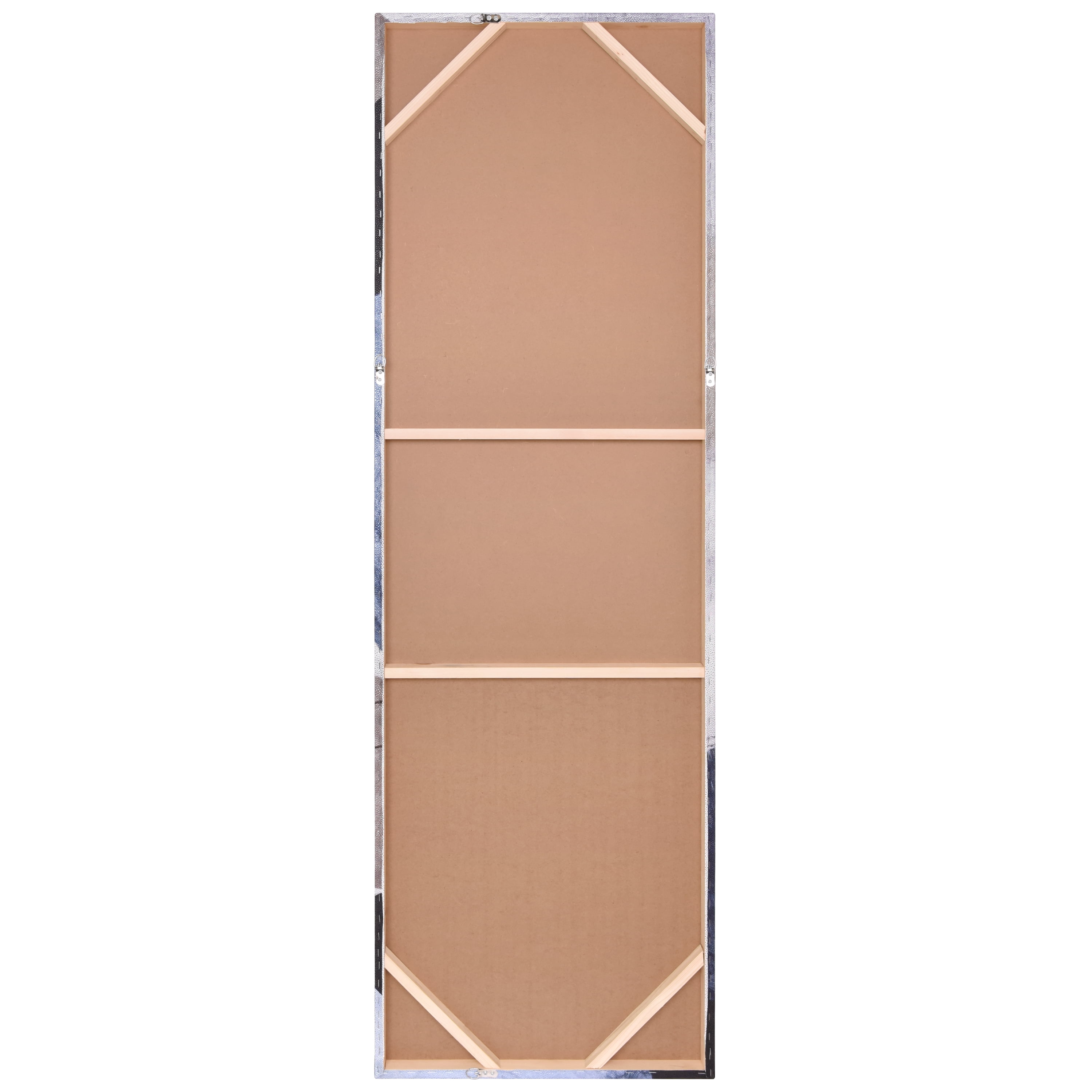 "Floral Serenity I", Flower Abstract Artwork on Silver Shagreen Wrapped Canvas Wall Art, sized 72"x22"
