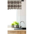 thumbnail image 3 of Ambesonne Earth Tones Window Valance, Spiral Circles Grid, 54" X 18", Dark Brown and Cream, 3 of 3