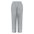 thumbnail image 5 of Casual Pants for Women High Waisted Straight Leg Linen Cropped Summer Casual Trousers for Senior Clothing, 5 of 5