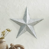 VHC Brands Patriotic Metal Star Galvanized 18x18, Independence Day Decor, Decorative Wall Hanging, Rustic Farmhouse Decorations, Metal Grey