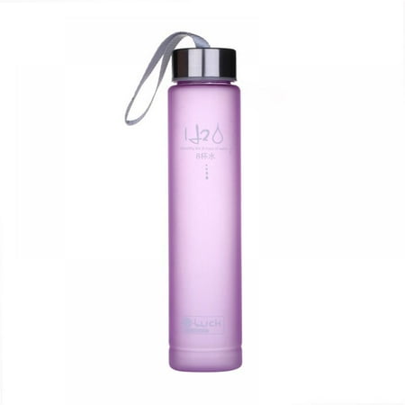 

Wisremt H2O Frosted Transparent Plastic Cup Sports Lovers Cup Fashion Stick Rope Cup Flower Cups