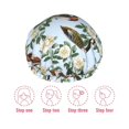 thumbnail image 5 of Kdxio Mallard Ducks And Roses Print Shower Cap for Women,Elastic and Reusable,Double Waterproof Layers Bathing Hat, 5 of 6
