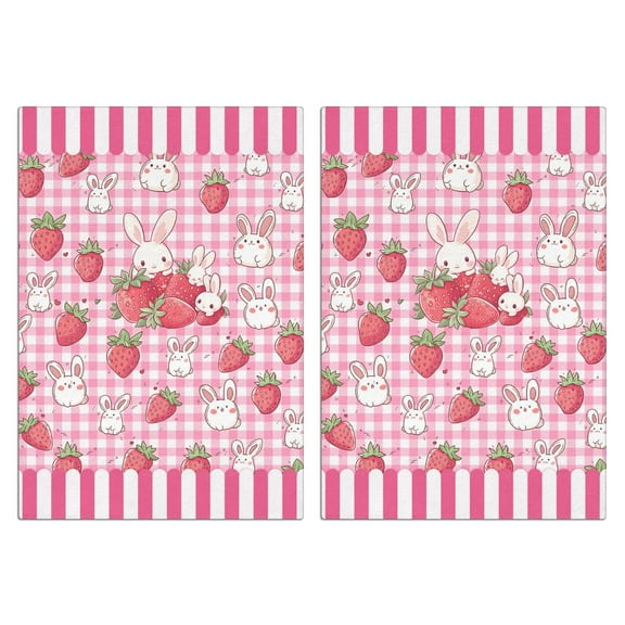 Strawberry Kitchen Towels Set Of 2, Absorbent and Soft Dish Towels for Farmhouse Decor, Country Kitchen.
