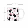 thumbnail image 3 of Cute Halloween Coffee Mug | Pink Ghost Ceramic Coffee Cup for Halloween Decor | Spooky Season Gift for Halloween Lovers | 3.9 X 3.1 in, 3 of 6