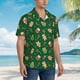 thumbnail image 3 of Balery green Christmas Element Camisas hawaianas de manga corta para hombre, camisas playeras de corte holgado, camisas de vacaciones con botones,X-Large, 3 of 7