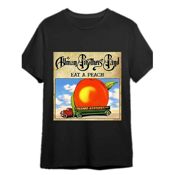 Full Man Brothers album "Eat a Peach" 1972 poster classic T-shirt 337190 fun men's short sleeved pattern T-shirt series black PR