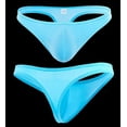thumbnail image 2 of Men's Boxer Briefs Mens Men Briefs Men Microfiber WoMen Underwear Brief Pouch Underwear Mens Brief Pack Stretch Underpants Guys Thong Raised Ice Light blue L, 2 of 6
