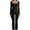 Black, variant on Aayomet Women Fashion Yoga Hollow Back Strap Jumpsuits Workout Ribbed Long Sleeve Sport Jumpsuits,Coffee L