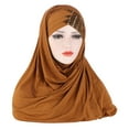 thumbnail image 3 of Women Glitter Sequin Hijab Muslim Head Wrap Scarf Long Turban Headband Hair Cap Shawl, 3 of 3