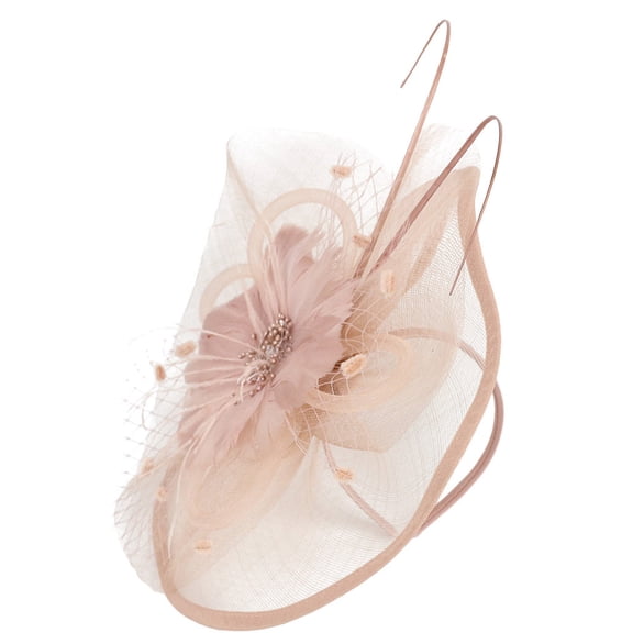 Fascinators Hats for Women Lightweight Hair Clip Hairpin Cocktail Wedding Tea Party Adjustable Fascinator Pink