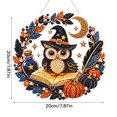 thumbnail image 3 of Halloween DIY Acrylic Pendant Diamond Painting Kit, 3D Owl Witch Hat Moon Pumpkin Book Gem Art Craft for Adults, Seasonal Fall Home Wall Decor Gift, 3 of 8