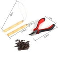 thumbnail image 7 of Hair Extension Beads,100PCS Silicone Beads Hair Extension Micro Rings + Hook Needle + Pulling Loop + Plier Tool Kit,Hair Extension Rings, 7 of 7