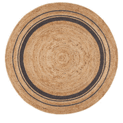 Jaipur Art And Craft Ecofrindly 150x150 CM (5 x 5 Square feet)(58.50 x 58.50 Inch)Multicolor Round Jute AreaRug Carpet throw