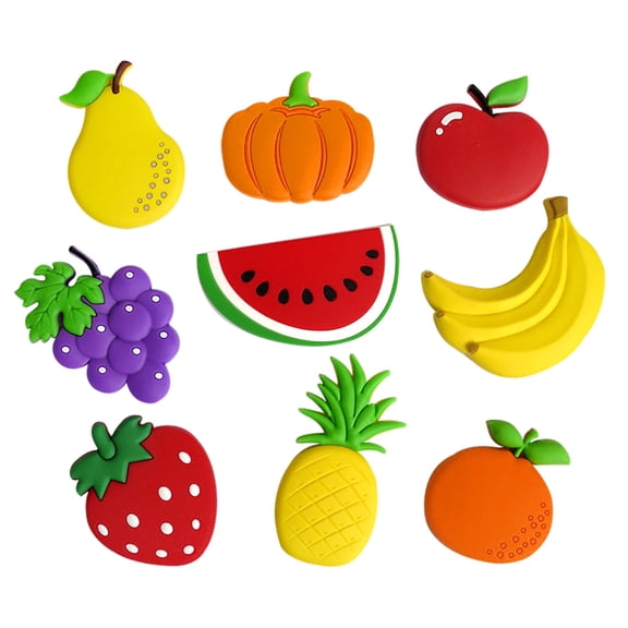 HonorHut Fruit Vegetable Refrigerator Magnet DIY Magnet with Cute Patterns Full Back Magnetic Stickers Decorative Magnet Set 9 Pieces