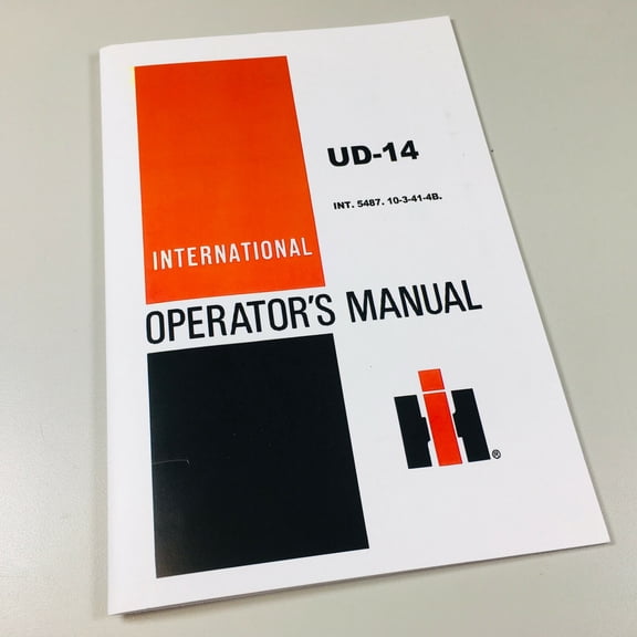 International Harvester Ud-14 Ud14 Power Unit Operators Owners Manual